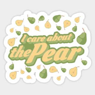 I care about the Pear w/out Logo Sticker